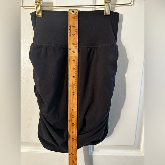 ATHLETA XS Blk Transcend Skort Athletic Skirt Ruching Modest Tennis Pickleball - Picture 6 of 10